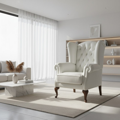 Canapé en cuir Chesterfield Fauteuil Eensëtzer Sëtzmiwwelen Nei