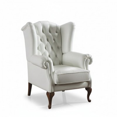 Canapé en cuir Chesterfield Fauteuil Eensëtzer Sëtzmiwwelen Nei