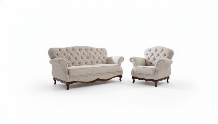 Sëtzpolster Chesterfield Sofagarnitur Sofa Couch 2tlg. Sofasen Couchen 3+1