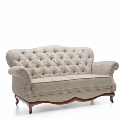 Chesterfield Zweisitzer Couch Sofa Miwwel Wunnzëmmer Textil Sëtzpolster
