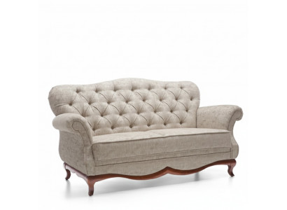 Chesterfield Zweisitzer Couch Sofa Miwwel Wunnzëmmer Textil Sëtzpolster