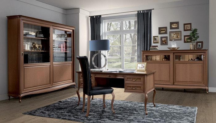 Designer Klassesch Holzstull Aarbechts Chesterfield Sëtz Sesselleder Sessell