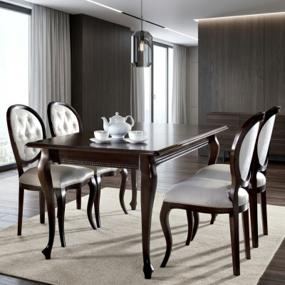 Iessdësch Miwwelen Iesszëmmer Dëscher 130x100 Brongen Dësch Holzdësch Holz