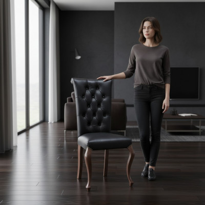 Klassesch Still Luxus Holz Aarmstull Holzkippestull Designer Stull Iesszëmmerstull