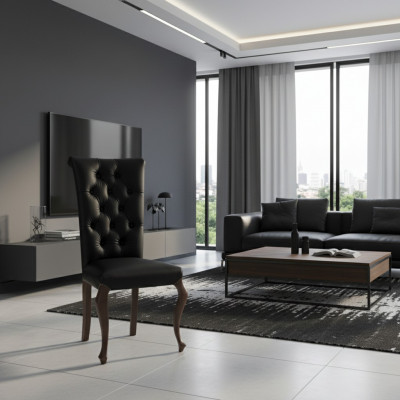 Klassesch Still Luxus Holz Aarmstull Holzkippestull Designer Stull Iesszëmmerstull
