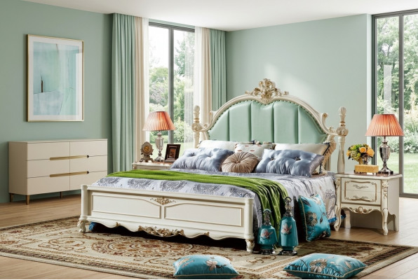 Klassesch Schlofzëmmer Bett Miwwelen Holz Lieder Better Barock Rokoko