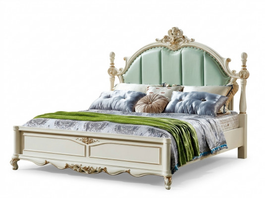 Klassesch Schlofzëmmer Bett Miwwelen Holz Lieder Better Barock Rokoko