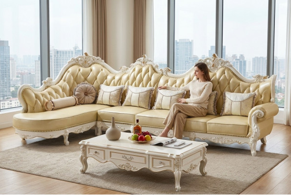 Klassesch Chesterfield Canapé Sofa Polster Garnitur Eckssofa Barock Eck