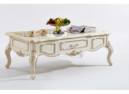 Kinnégleche Buedzëmmerdësch 130x73 Dësch Canapé Niewendësch Dëscher Wäiss Holz