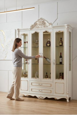 Vitrinnen Schiefers Vitrinnen Holz Luxus Wunnzëmmer Miwwele Schaf Barock