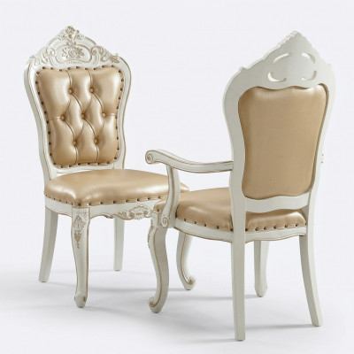 Klassesche Iesszëmmer Still Miwwelen Lehnstull Barock Fauteuil Design Still