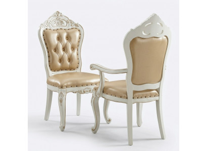 Klassesche Iesszëmmer Still Miwwelen Lehnstull Barock Fauteuil Design Still