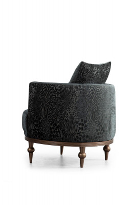 Ronne Stull Luxus Polster Design Textil 1 Sëtz Eensëtzer Miwwel Miwwel