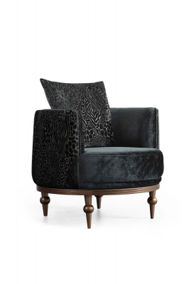 Ronne Stull Luxus Polster Design Textil 1 Sëtz Eensëtzer Miwwel Miwwel