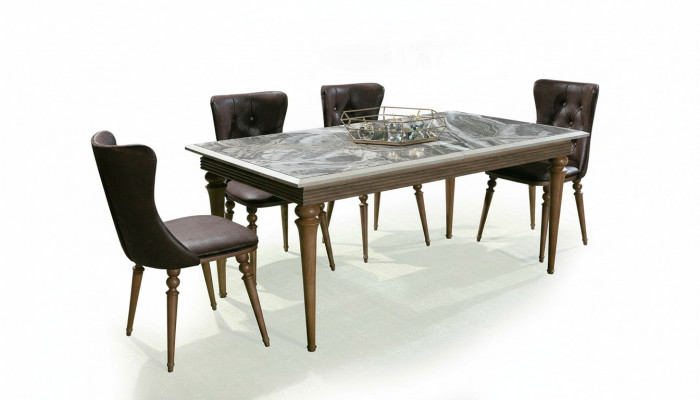 Iessdësch Dësch Holz 180x100 Iesszëmmer brong Iessdëscher Dëscher Miwwelen Nei