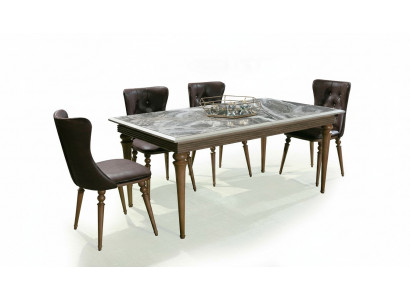 Iessdësch Dësch Holz 180x100 Iesszëmmer brong Iessdëscher Dëscher Miwwelen Nei