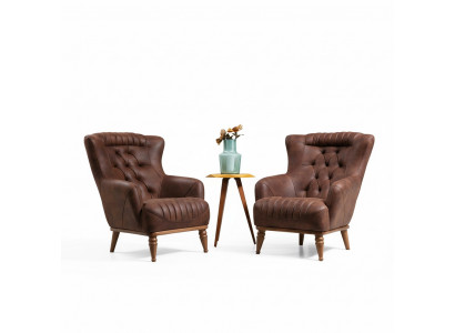 Luxus Miwwel Design Fauteuil Modern Design Fauteuil Brong Wunnzëmmer Nei
