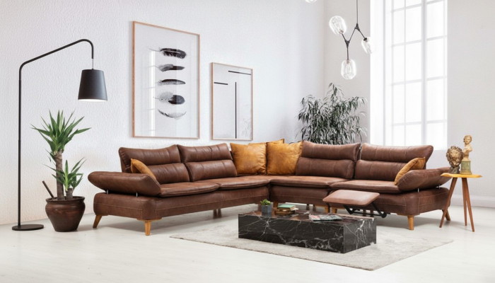 Multifunktioun Canapé Wohnlandschaft Elektronesch Sofa Miwwelen Toun Lieder
