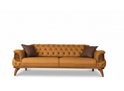 Dreiplazeg Sofaleieder Couches Sofas Luxus Couch Chesterfield Western USA Giel