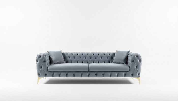 Dräisëtzer Sofa Luxus Chesterfield 3 Sëtzer Canapéen Gro Sofas Samt Neit Couch