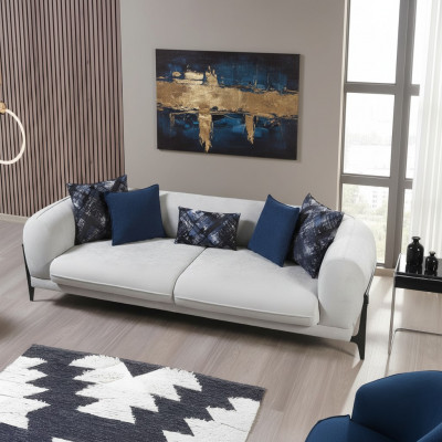 Sofa Couch Polster Dräisëtzer Gro Couchen Miwwelen Modernen Design 3er Sofassen Nei