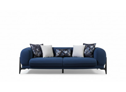 Luxus Dräisëtzer Sofa 3 Sëtzer Sofas Sëtz Design Modern Miwwelen Couchen Blo Nei