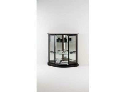 Vitrine Schwaarz Glasschaf Design Klassesch Schaf Luxus Holz Miwwel Vitrinnen