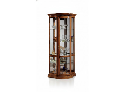 Vitrinen Glas Schaf Braun Vitrine Wunnzëmmer Holz Anrichte Luxus Miwwelen Italien