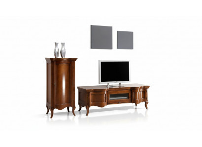 TV Schrack Anrichte Braun RTV Sideboard Kommod Schaf Regal Luxus Schief Neéiert.