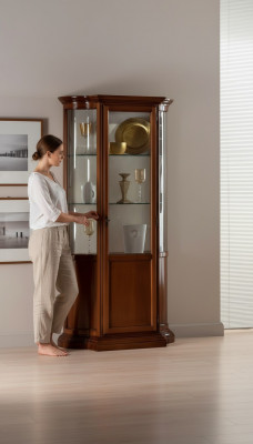 Vitrine Glas Schaf Braun Luxus Italienesch Miwwele Vitrinnen Schief Wohnzimmer