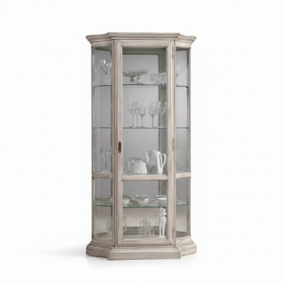 Luxus Holz Vitrine Buffetschaf Design Schief Wäiss Italienesch Miwwelen Schaf Nei