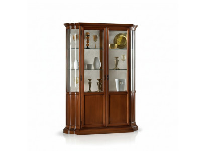 Luxus Holz Vitrine commode Design Schief Braun Italienesch Miwwelen Schaf Nei
