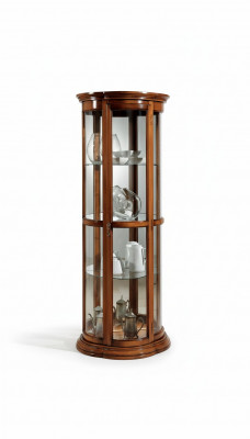 Klassesch Vitrinen Glas Schaf Vitrine Holz Wunnzëmmer Luxus Braun Anrichte