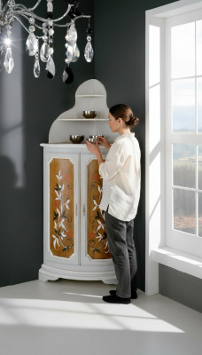 Landhaus Eckschaf Italienesch Miwwelen Schaf Kommoden Anrichte