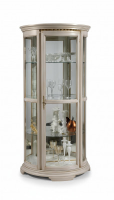 Klassesch Vitriinsglas-Schaf Vitrin Holz Wunnzëmmer Luxus Brong Nei Kommode