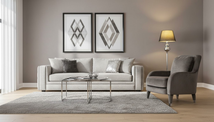 Sessal Eensëtzer Luxus Polster Miwwelen Wunnzëmmer Brong Sessal Textil Lounge Neit