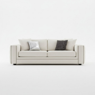 Klassesch Chesterfield Dräisëtzer Miwwel Canapé Luxus Couche beige 3 Sëtz Canapéën