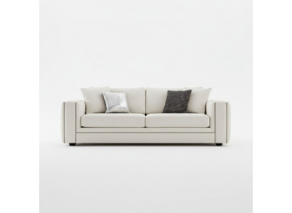 Klassesch Chesterfield Dräisëtzer Miwwel Canapé Luxus Couche beige 3 Sëtz Canapéën