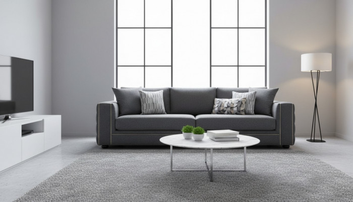 Luxus Wunnzëmmer Sofa 2 Sëtz Duebel-Sëtz gro Canapé Chesterfield Canapéen Neien