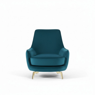 Ronnen Design Still Wunnzëmmer Gestoffte Holz Polster Modern Luxus blo Nei