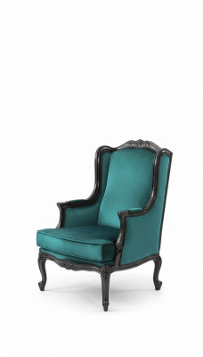 Klassesch Fauteuils Luxus Polster Textil Einsëtzer Gréng Modern
