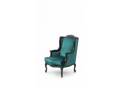 Klassesch Fauteuils Luxus Polster Textil Einsëtzer Gréng Modern