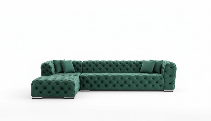 Canapé d'angle en L Form Sofa Canapé Design Canapéen Polster Textil Nei Eck Garnitur Gréng