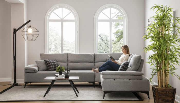 Eckcouch L Form Couch Design Couchen Polstersëtz Textil Nei Eck Garnitur Gro