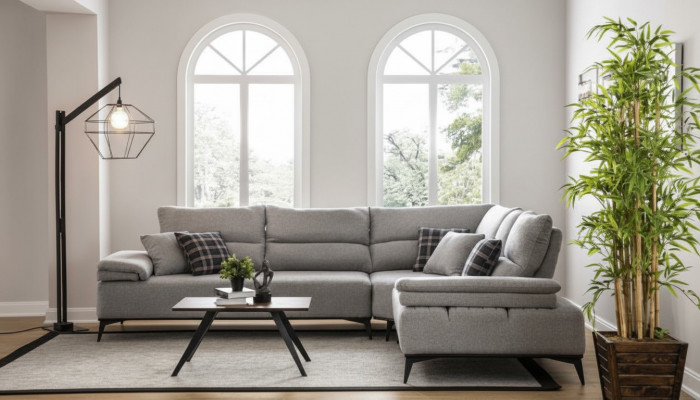 Eckcouch L Form Couch Design Couchen Polstersëtz Textil Nei Eck Garnitur Gro