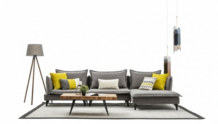Grau Chesterfield Polstersofa Sofa Ecksofa Garnitur Polster Luxus Eck Sofas