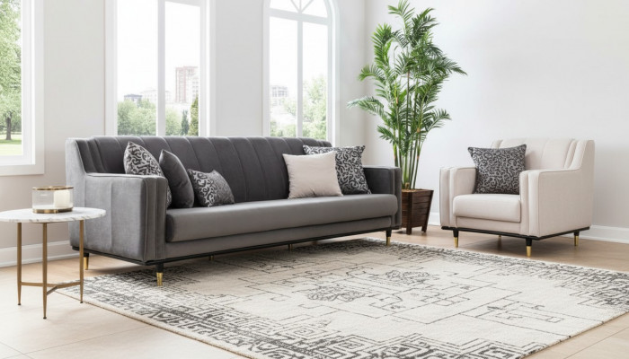 Klassesch Gro Sofa 3 Sëtz Sofaen Sëtz Design Canapé Dräisëtzer Luxus Miwwelstil