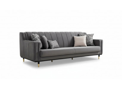 Klassesch Gro Sofa 3 Sëtz Sofaen Sëtz Design Canapé Dräisëtzer Luxus Miwwelstil