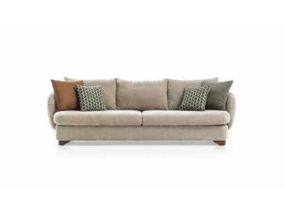 Sofa 3-Sëtzer Polstersofa Gro Textill Sëtz Design Stoff Modern Couch Sofae Nei
