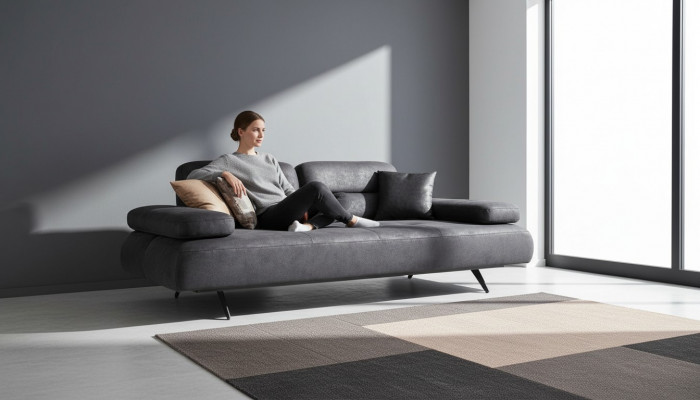 xxl Sofa 4 Sëtzer Canapé Wunnzëmmer Polstersëtz Garnitur Lieder Gro Textil